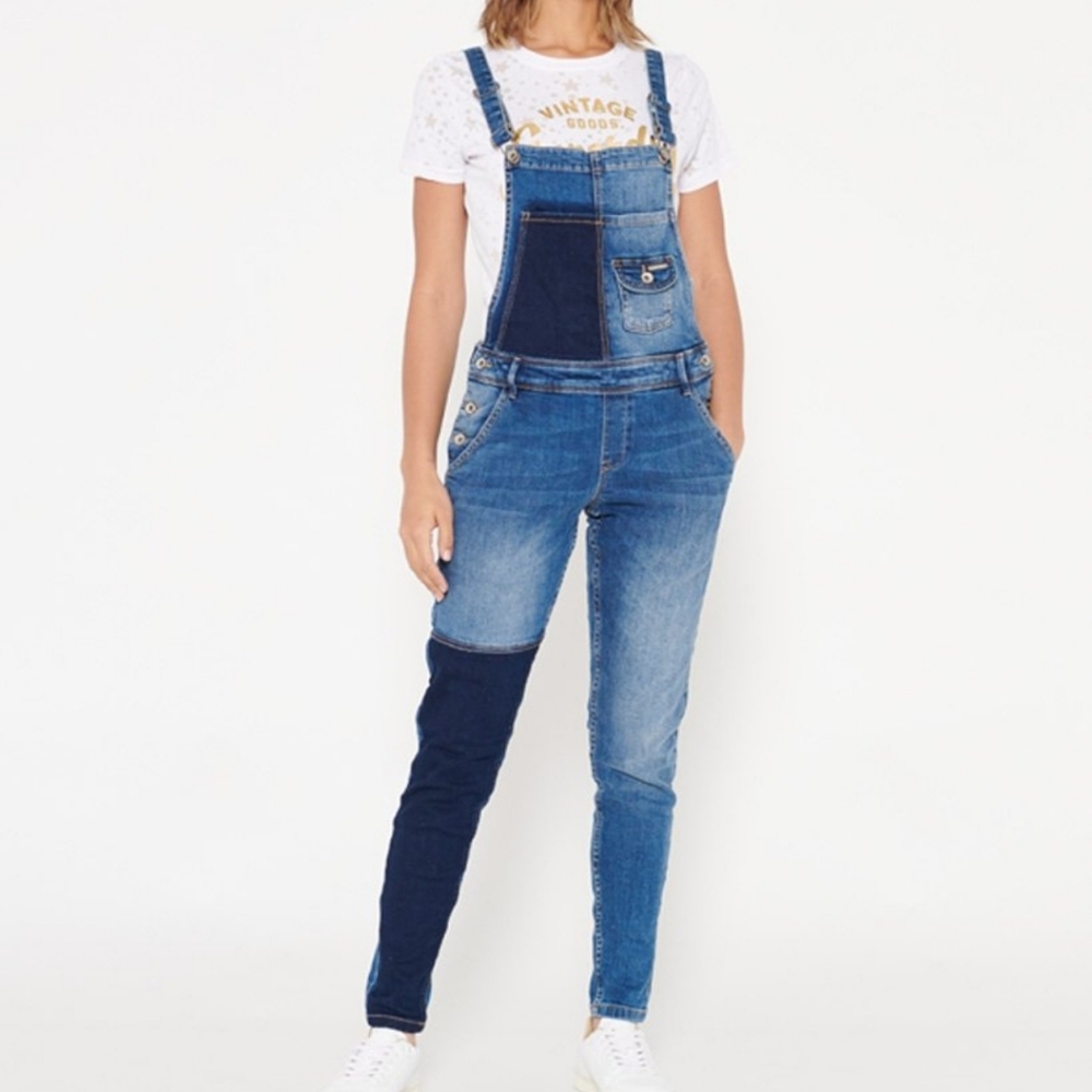 Superdry Patchwork Overalls Size Large - image 1